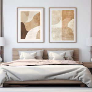 Neutral Abstract Wall Art Set – 2 Printable Modern Art Posters (Digital Download)