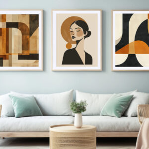 Neutral Abstract Wall Art Set of 3 – Modern Printable Home Decor