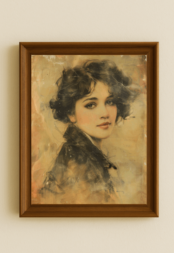 Vintage Portrait of a Woman | Antique-Style Wall Art Print