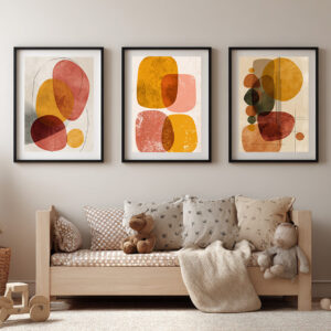 Color Pop Abstract Wall Art Set of 3