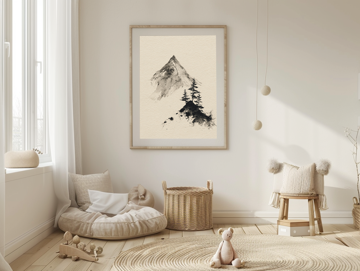 Japandi Mountain Wall Art Set