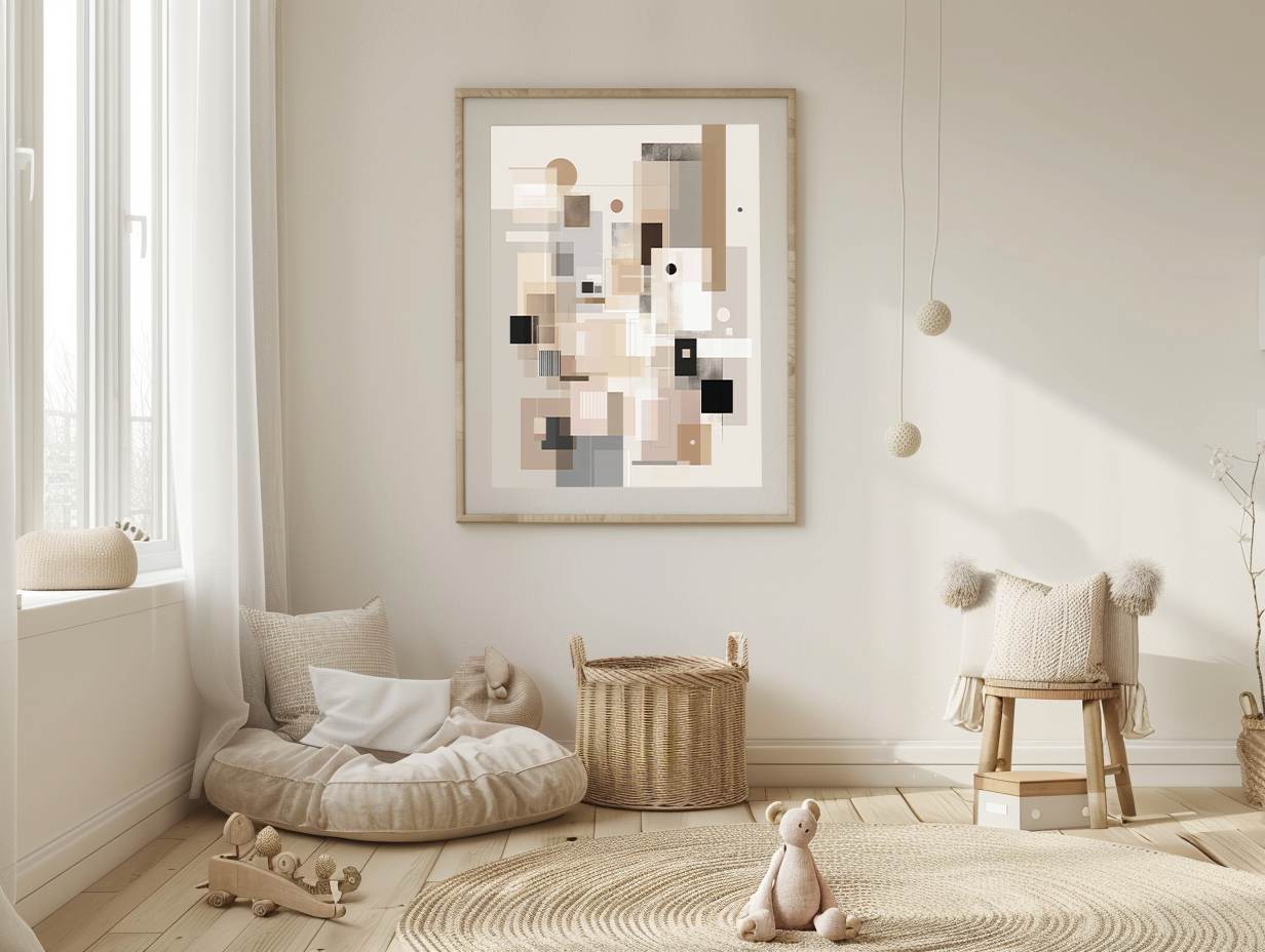 Abstract Geometric Wall Art Set of 3 - Image 3