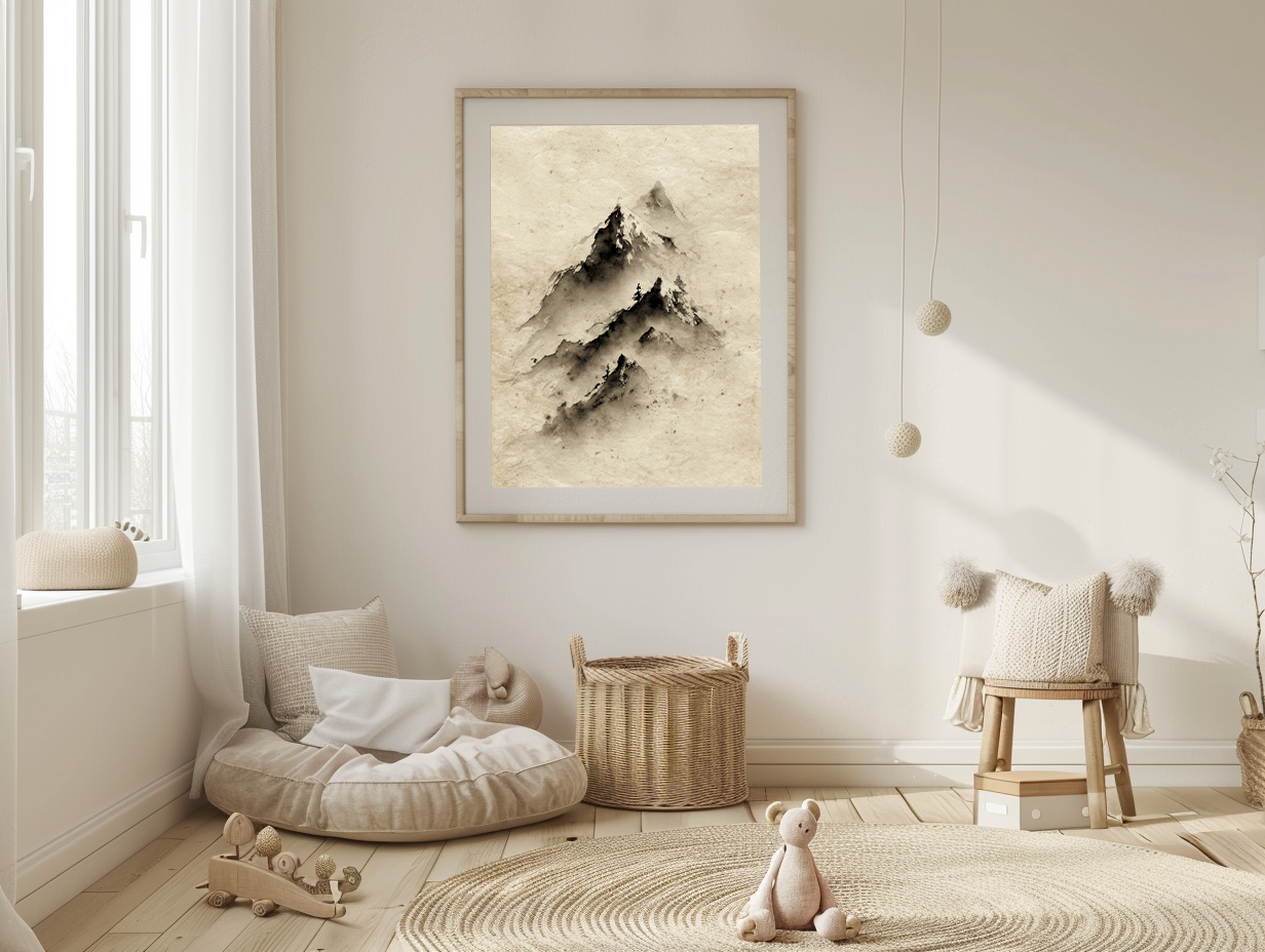 Japandi Mountain Wall Art Set