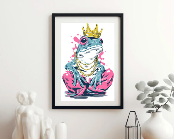 Frog King Pop Art Wall Art (Digital Download)