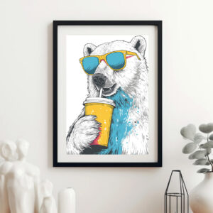 Polar Bear Pop Art Wall Art (Digital Download)