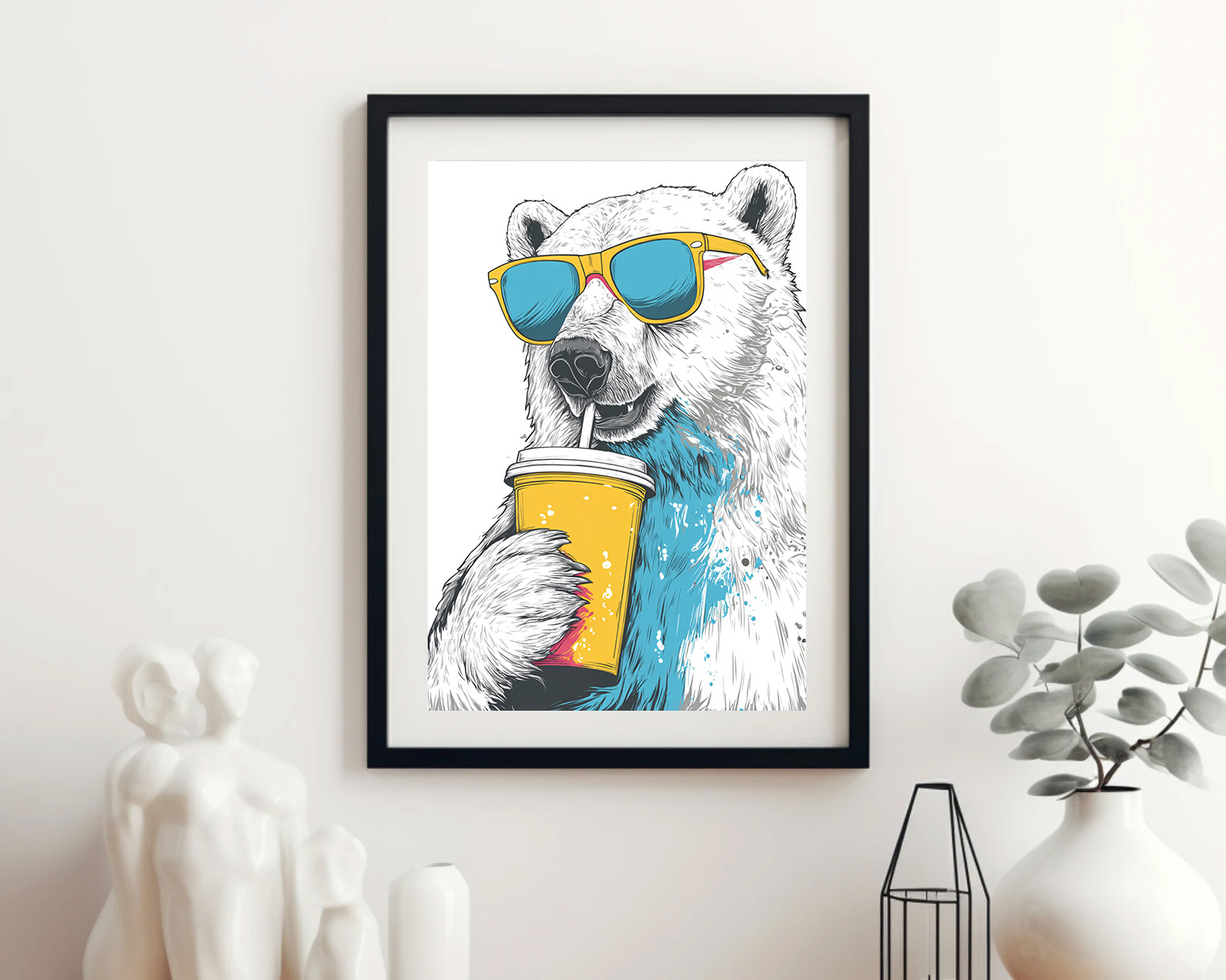 Polar Bear Pop Art Wall Art (Digital Download)