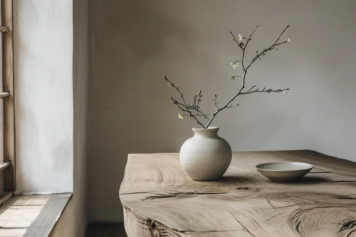 Crafted minimalism influenced by wabi sabi