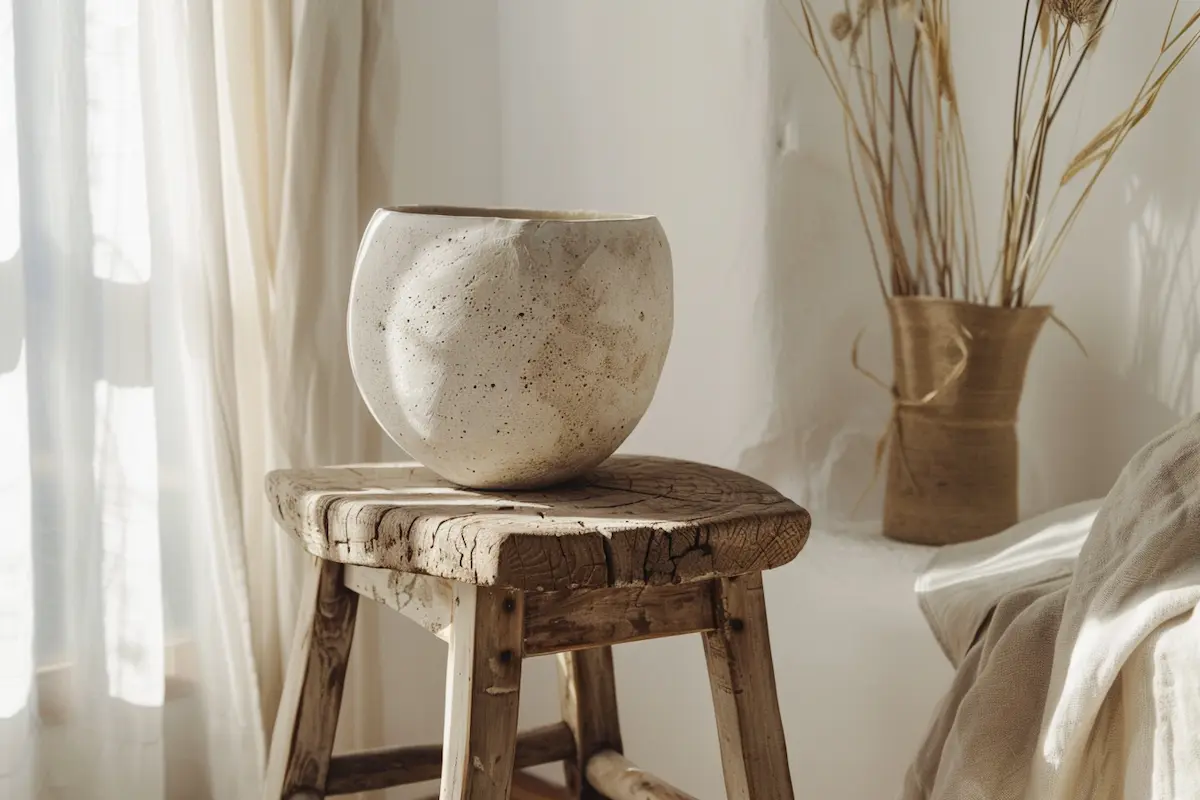 Crafted minimalism with handcrafted materials