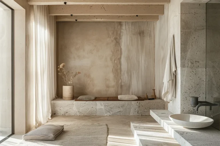 Crafted minimalist interior focused on material harmony