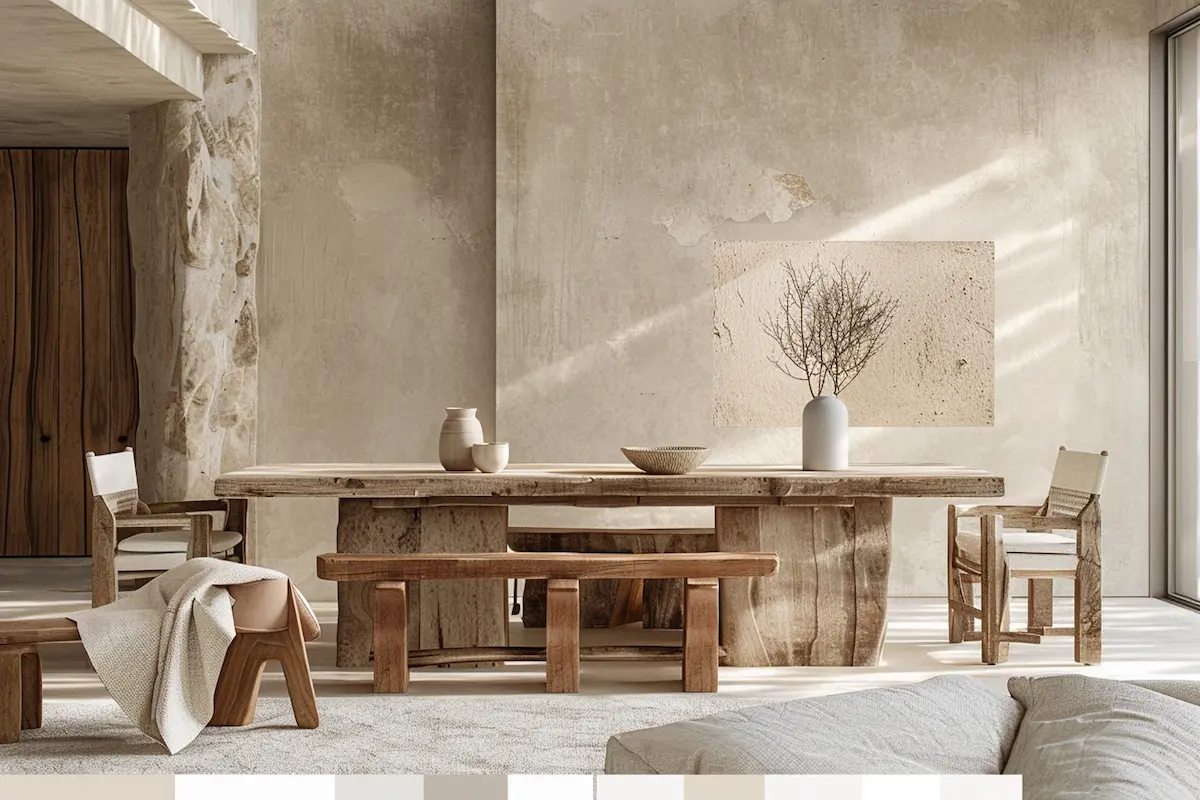 Crafted minimalism neutral color palette