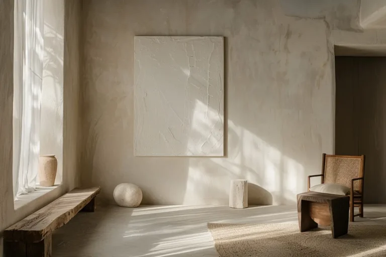 Textured plastered wall art