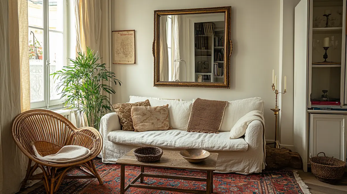 Parisian-feeling room modest budget