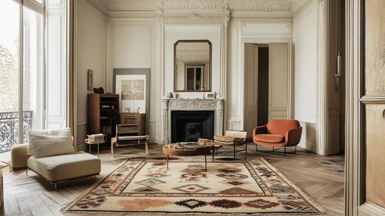 Parisian salon with rug