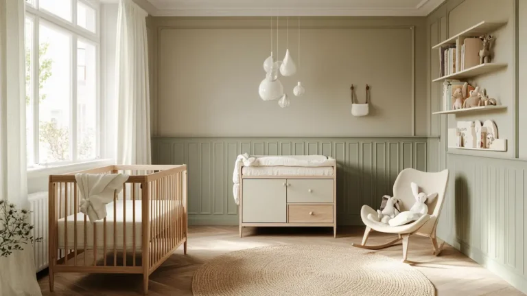 beautifully composed baby nursery