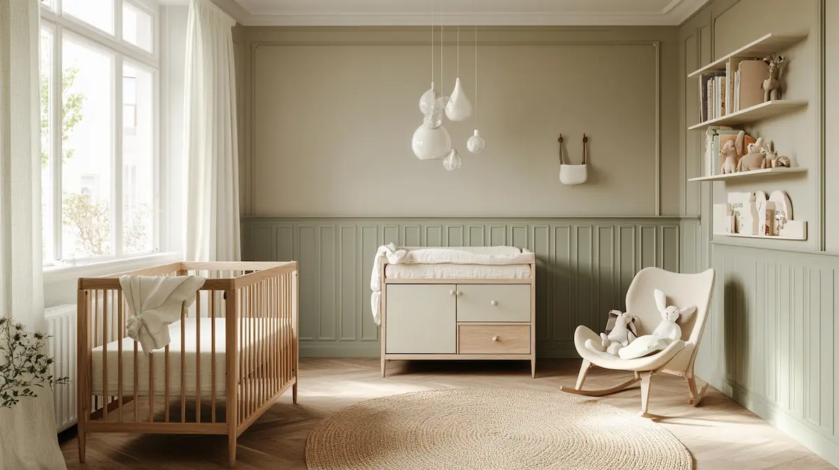 beautifully composed baby nursery