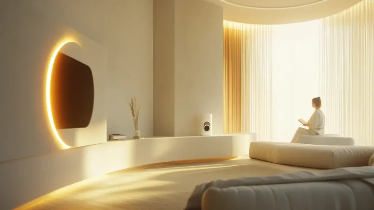 minimal living space calm evening