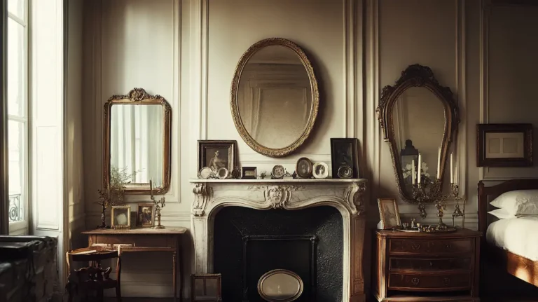 mirror types shown in situ in a Parisian interior